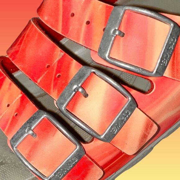 Kids Birki's By Birkenstock Tie Dye Three Strap Water Slip On Sandals Size 13 - Picture 7 of 7